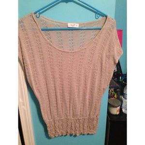 Large, tan top
