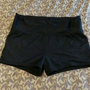 Black spandex bike dance shorts