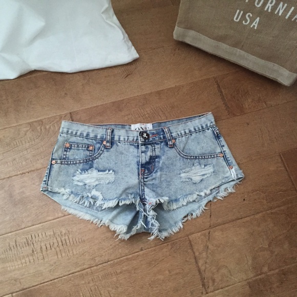 One Teaspoon Trash Whores Denim Shorts