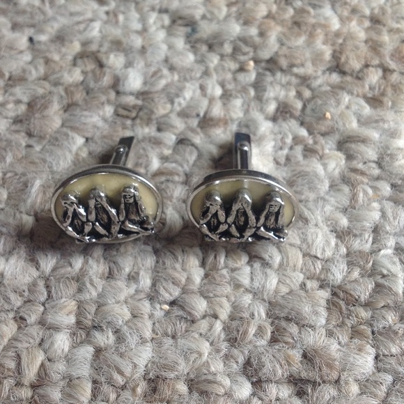 Vintage Men's Cuff links - "three monkeys" 🙉🙈🙊