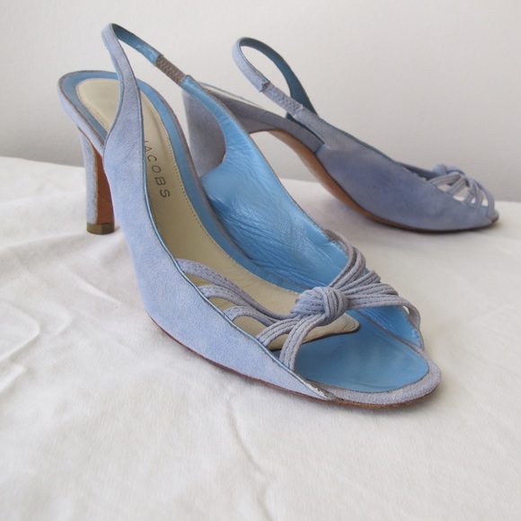 Blue Suede Marc Jacobs Sling Back