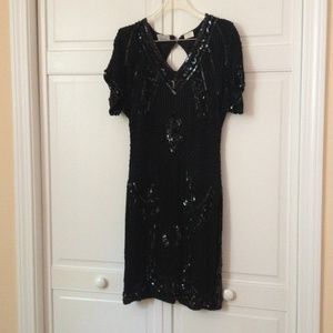 Dress black sequined