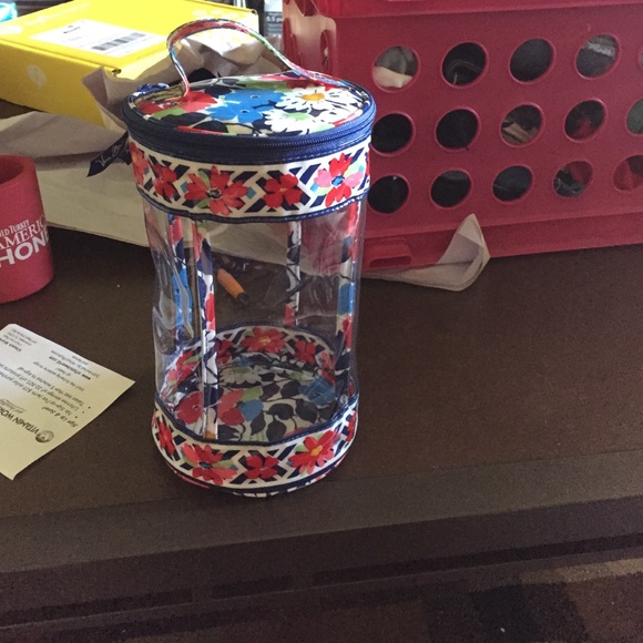 Vera Bradley Travel Vertical Cosmetics Bag