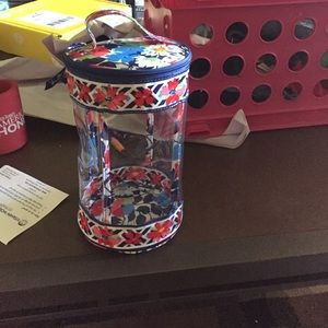Vera Bradley Travel Vertical Cosmetics Bag