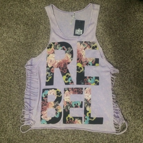 Light purple lavender REBEL tank