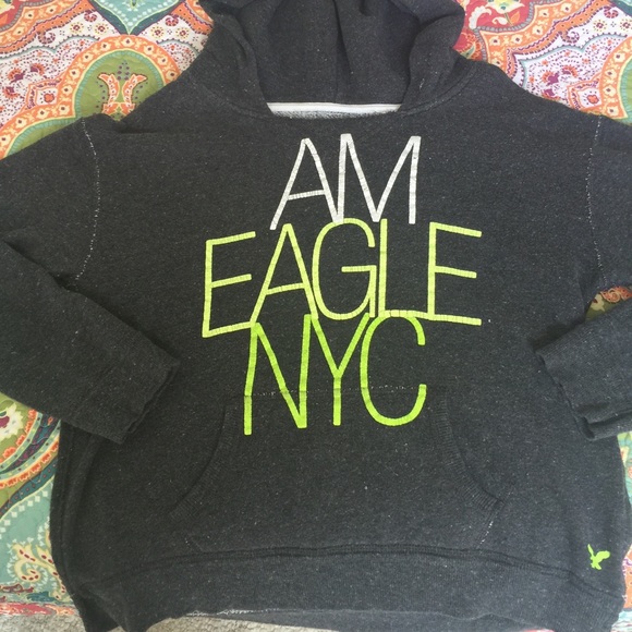 American Eagle Cropped Hoodie - Picture 1 of 4