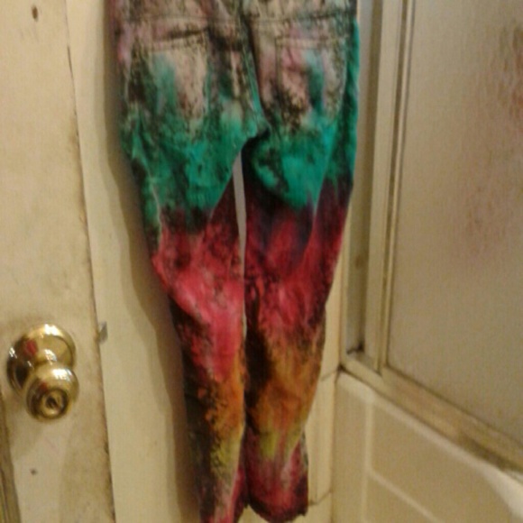 Rainbow drip pants created by me - Picture 2 of 2