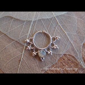 Fake tribal opal septum