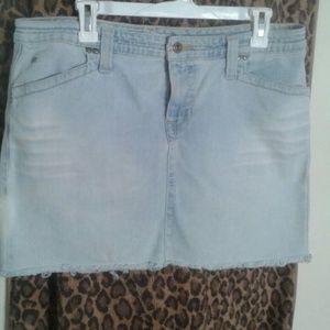 ripped Denim jean skirt