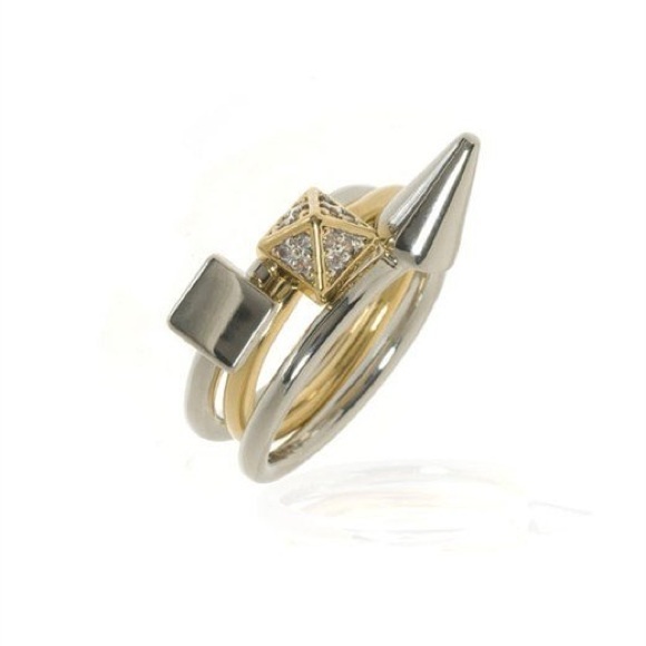 nOir Jewelry 3 Stackable Rings - Picture 1 of 4