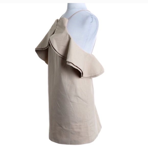 Taupe Flutter Dress - Picture 2 of 3