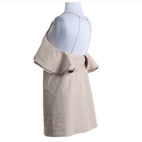 Taupe Flutter Dress - Picture 3 of 3