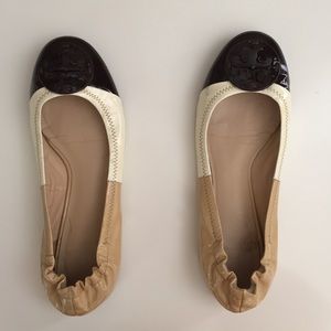 Tory burch patten leather flats
