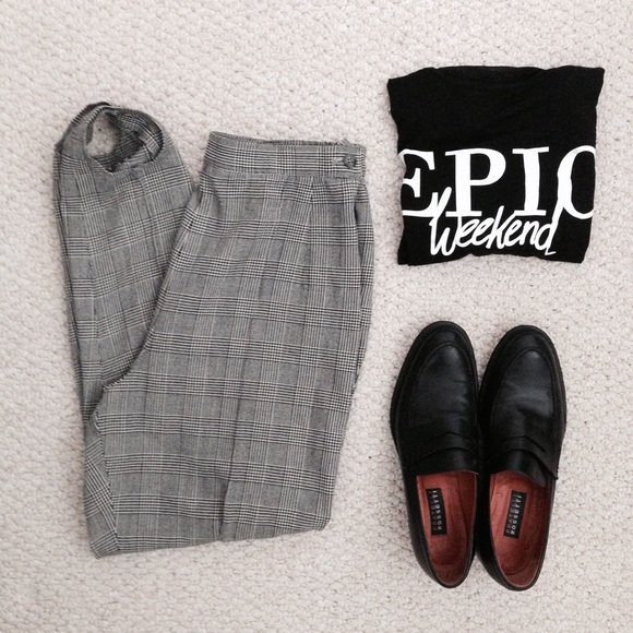 Houndstooth Baggy Pants