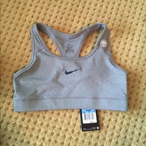 NWT Nike grey sports bra.