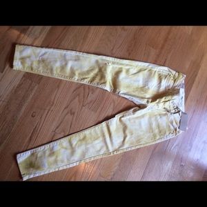 Yellow 535 levi legging jeans