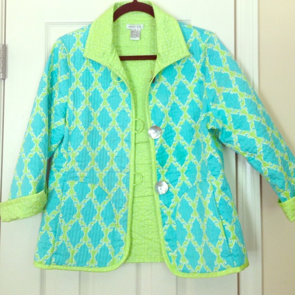 Reversible blue and green jacket!