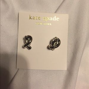 Kate spade sailor's knot earrings silver