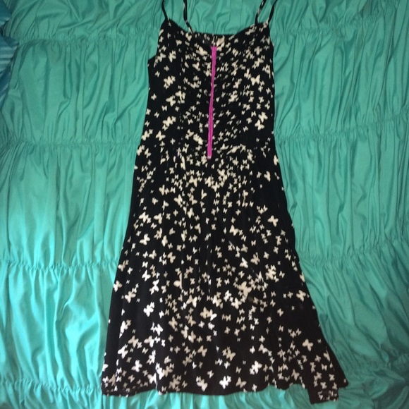 Black and white butterfly sun dress
