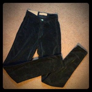 American Apparel Black Velvet Easy Jeans XXS