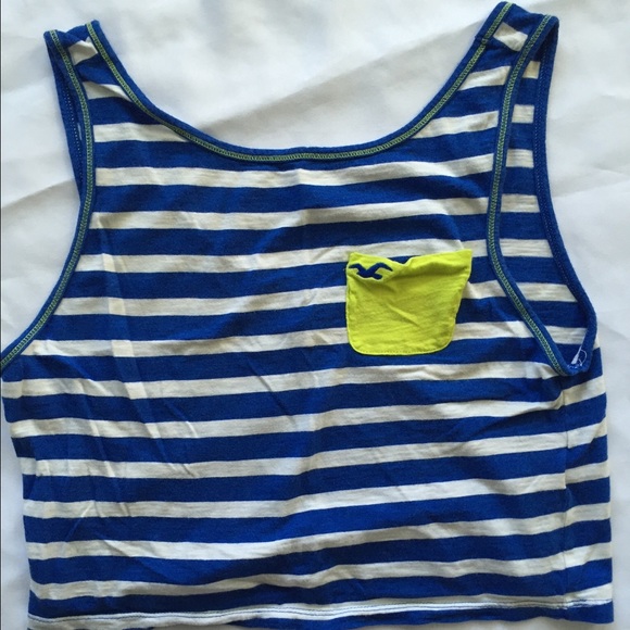 Hollister Striped Beach Crop Tank Top