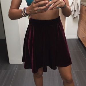 Velvety circle skirt