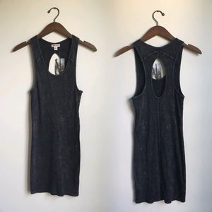 Ribbed Acid Wash Tank Dress