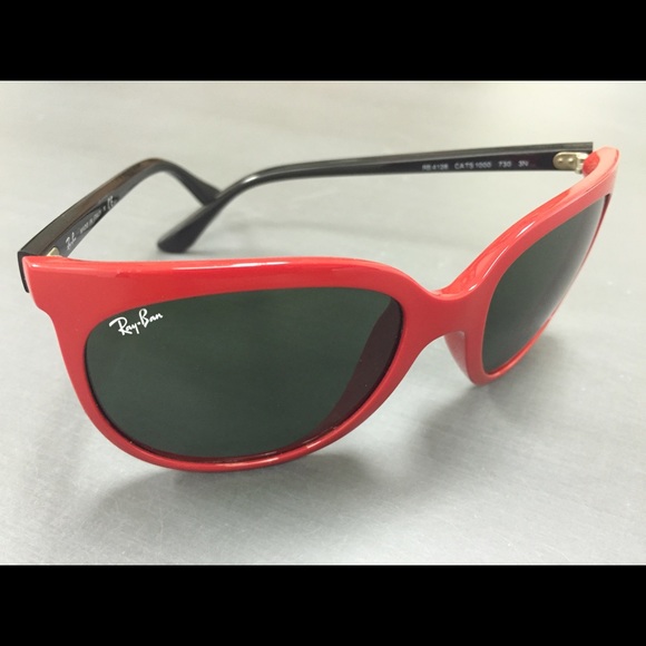 Red and black Ray-Ban sunglasses