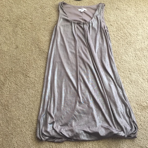 Metallic Grey Bubble Dress