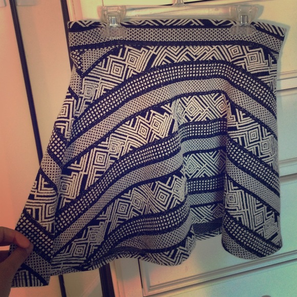 Aztec print skater skirt