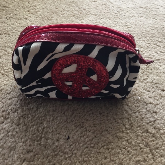 Zebra Print Peace Sign Bag