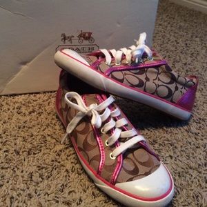 Coach Shoes with Pink detail