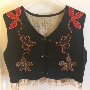 Vintage embellished vest
