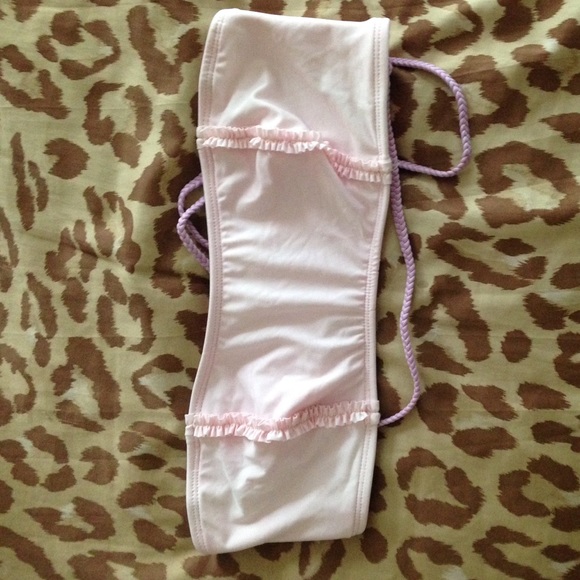 Pink cross back bandao. (adjustable tie)