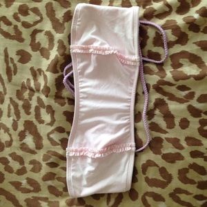 Pink cross back bandao. (adjustable tie)