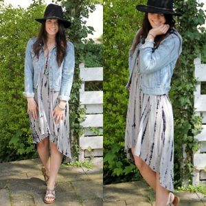 F21 Tie Dye Shibori Hi-Low Dress