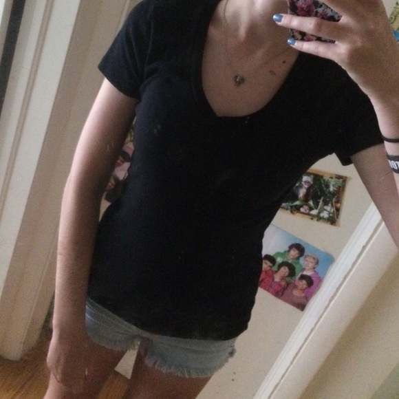 Black v-neck