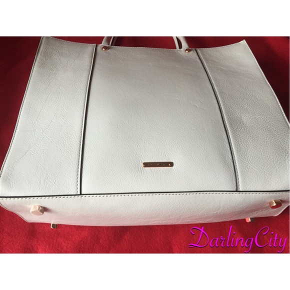 Rebecca Minkoff Medium Mab Tote Bag White Leather - Picture 2 of 4