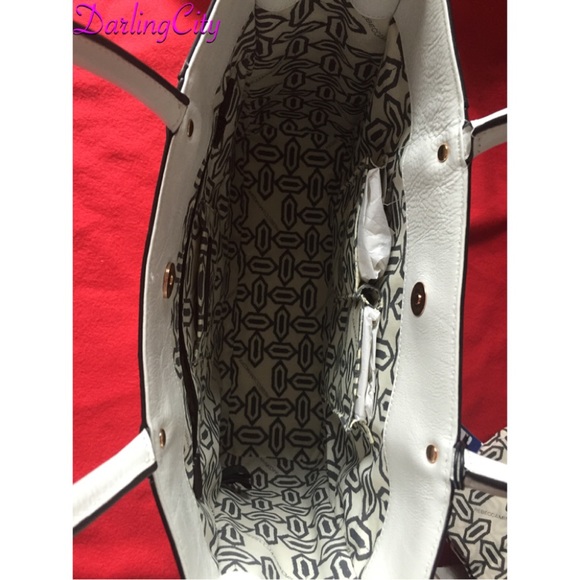 Rebecca Minkoff Medium Mab Tote Bag White Leather - Picture 4 of 4