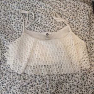 White Roxy flowy bikini top