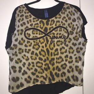 Cheetah Print "Young" Blouse