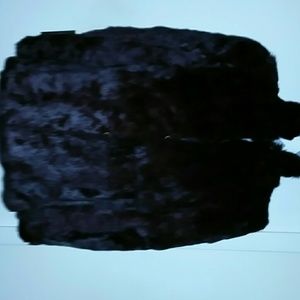 Black Cherry Rabbit Fur Jacket