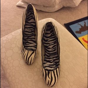 Aldo zebra print heels