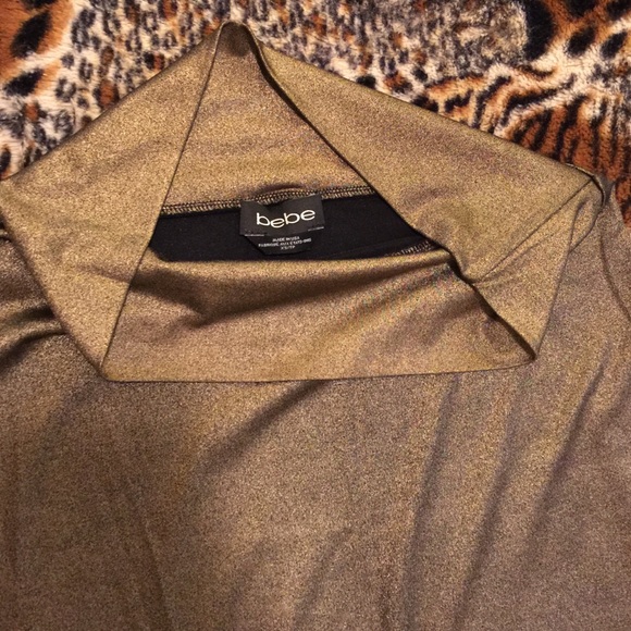 🚫SOLD🚫 NWOT Bebe Gold/Black Foil Skirt S/XS - Picture 2 of 4