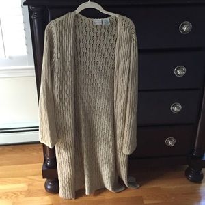 Beige full length sweater