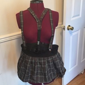 Skirt with suspenders