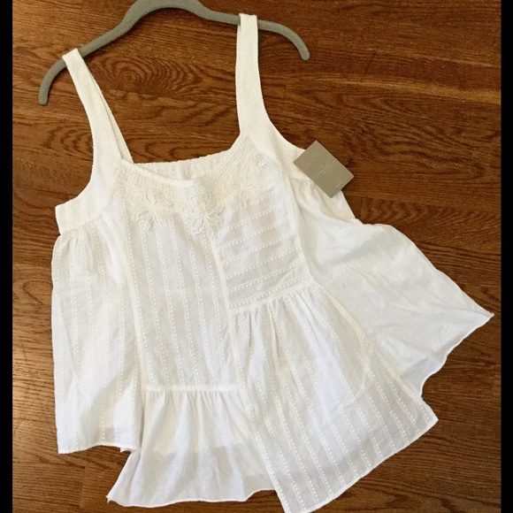 Anthropologie Tops - Anthropologie!,White boho patchwork tank💥✳️