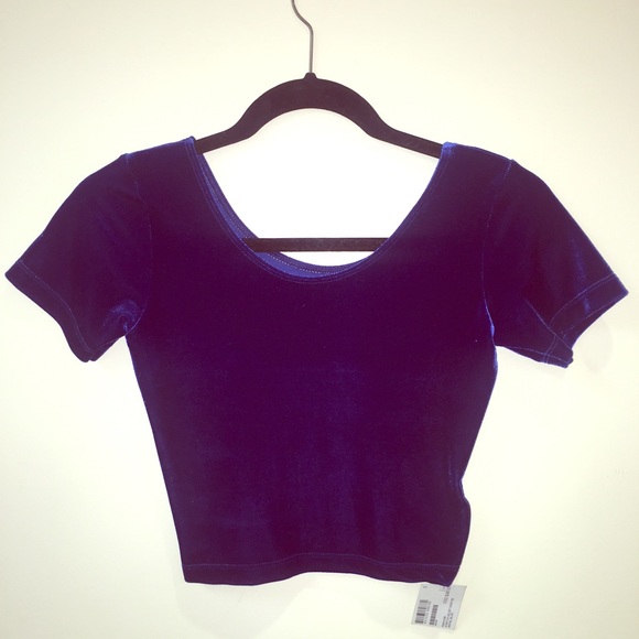 American Apparel Velvet Crop Top