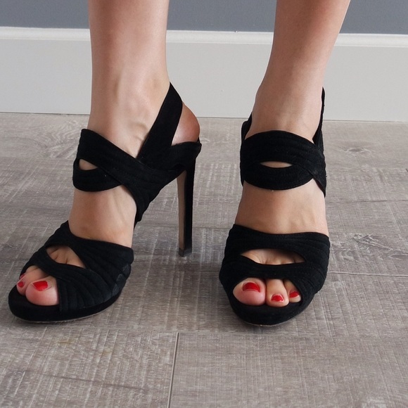 Zara Shoes - Zara high heel black leather sandals