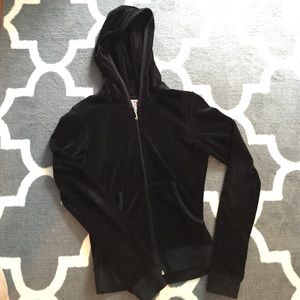 Juicy Couture long sleeved velour hoodie